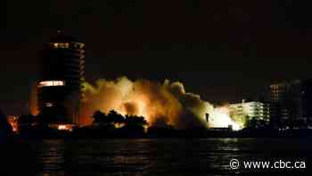 Explosives bring down rest of collapsed Florida condo tower in controlled demolition