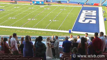 WNY couple gets married at Highmark Stadium