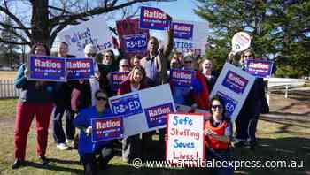 Armidale Hospital staff rally for better nurse to patient ratios - Armidale Express