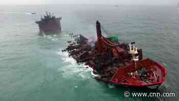 Pollution from sunken ship devastates marine life in Sri Lanka