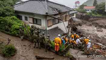 Watch moment landslide swept through city