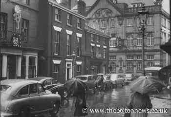 Rainy day on Hotel Street in Bolton in the Fifties