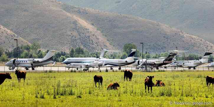 Sun Valley's airport is so overrun with private jets arriving for 'summer camp for billionaires' that the FAA had to delay incoming planes