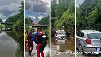 Unwetter in Oberbayern: Auto versinkt im Hochwasser - Süddeutsche Zeitung