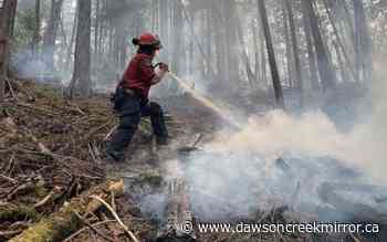 Firefighters engage Tentfire Creek fire near Murray Forest Service Road - burning at approximately 715 hectares - Dawson Creek Mirror
