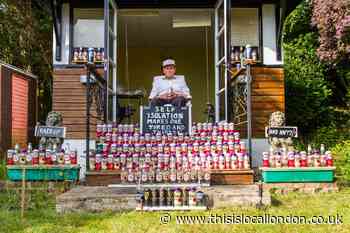 Grandad, 88, fills garden with lockdown beer cans