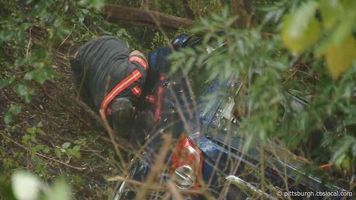 Driver Injured After Vehicle Plunges 80 Feet Down Hillside In Mt. Lebanon