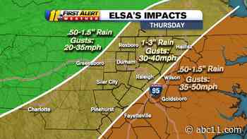 TIMELINE: Tropical Storm Warnings issued for North Carolina's coast ahead of Elsa's arrival
