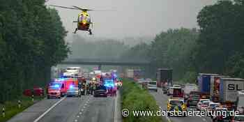 Unfall auf A1 bei Ascheberg: Rettungshubschrauber im Einsatz, beide Fahrtrichtungen gesperrt - Dorstener Zeitung