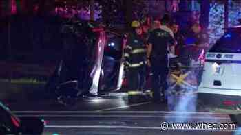 Police investigating rollover crash, shots fired