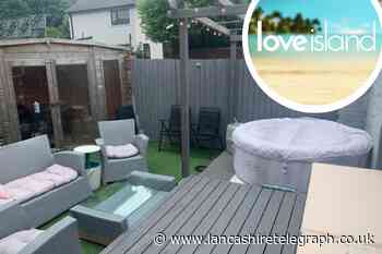 Lancashire mum transforms garden into 'Love Island villa'