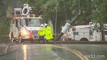 Tropical Storm Elsa topples trees, power lines in North Carolina