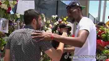 Miami Heat's Bam Adebayo Visits Surfside Memorial Wall; Local Church Opens Doors to Community