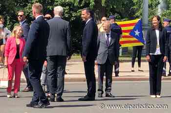 Una 'estelada' se cuela en el homenaje de Sánchez a los independentistas de Letonia - El Periódico