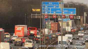 M66: Delays on motorway near Simister Island after road traffic collision
