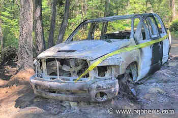 Potential forest fire averted as firefighters, community members work to douse burning truck in Bowser - Parksville-Qualicum Beach News
