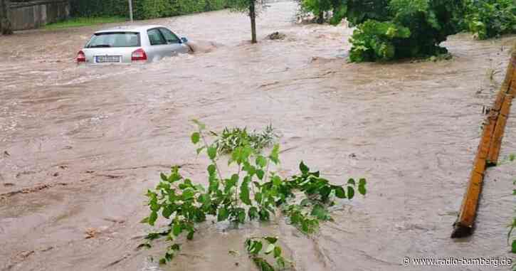 Schwere Regenfälle führen zu Überschwemmungen in Franken