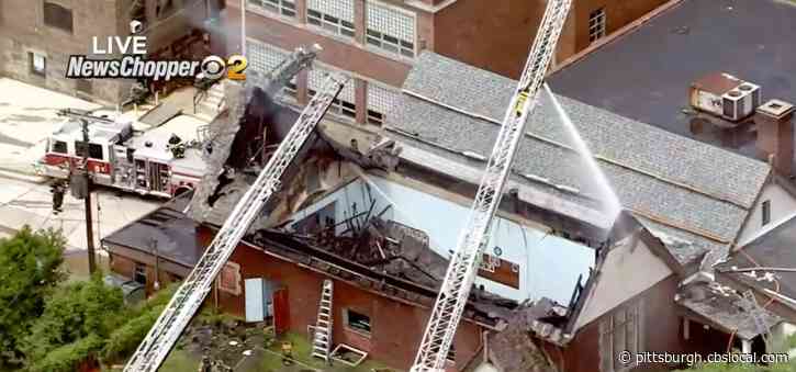 Crews Battle Blaze As Roof Collapses On Knights Of Columbus Building In Crafton