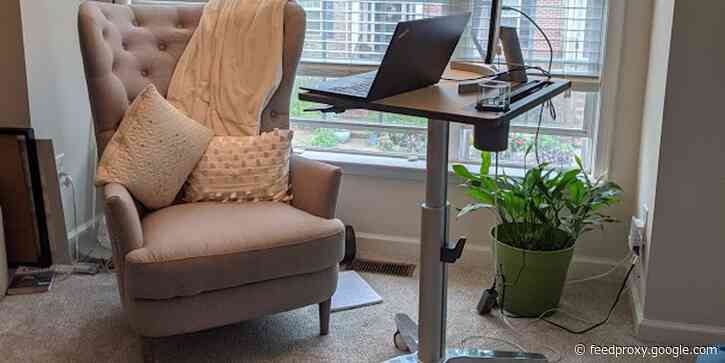 This portable desk is a great solution if your home office is also your bedroom, living room, or dining room
