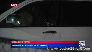 2 people shot in Dorchester, bullet holes shatter car window - Boston 25 News