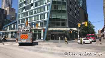 Crane counterweight falls on top of downtown Toronto building