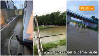 Unwetter: Starkregen setzt Keller, Straßen und Sportplätze unter Wasser - Augsburger Allgemeine