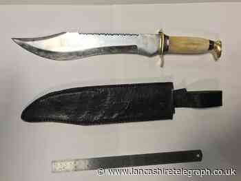 Teenage boy arrested for flashing Rambo style hunting knife in Lancashire park