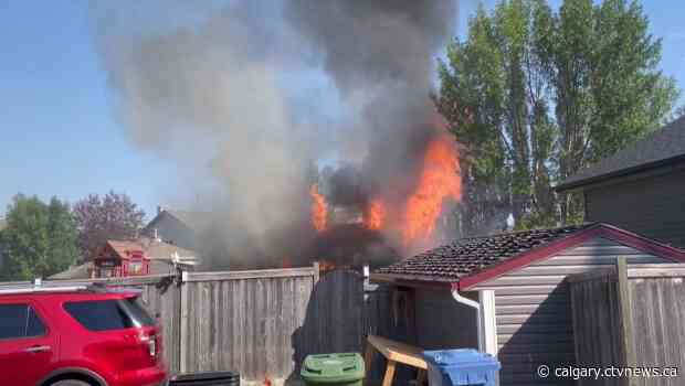 Calgary man injured while attempting to extinguish fire threatening his home