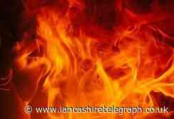 Burnley: Casualty receives first aid after Kinross Street fire