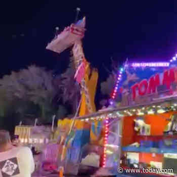 Carnival ride malfunctions with passengers on board in scary viral video