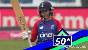 England v India: Tammy Beaumont hits brilliant half-century