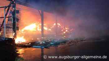 Heu- und Strohlager brennt bei Hausen völlig aus - Augsburger Allgemeine