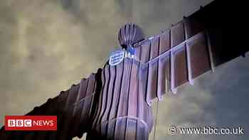 Euro 2020: England badge removed from Angel of the North