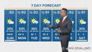 Houston forecast: Cold front moving in will bring higher rain chances Monday - KHOU.com