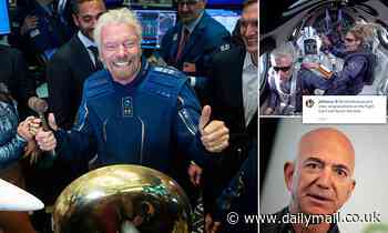 Jeff Bezos congratulates Richard Branson on his maiden space voyage