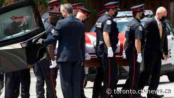 Funeral procession underway for Toronto police officer killed in the line of duty