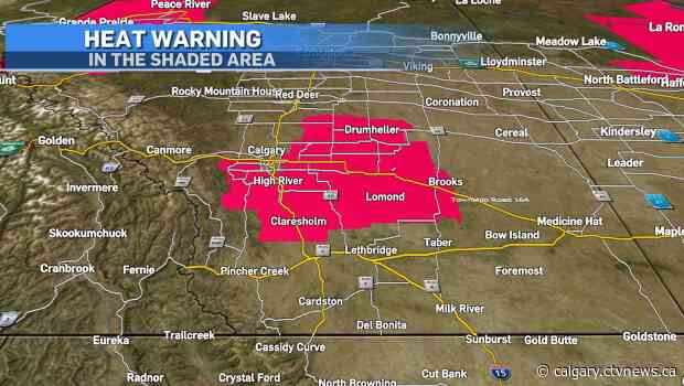 Heat warnings issued for regions surrounding Calgary
