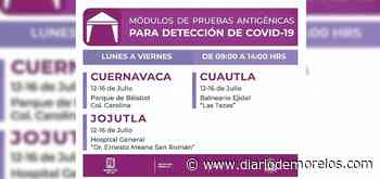 Mantienen módulos de pruebas COVID en Cuernavaca, Cuautla y Jojutla - Diario de Morelos