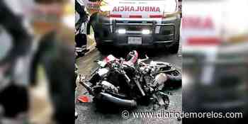 Chocan motos contra vehículo en La Pera, en la México-Cuernavaca - Diario de Morelos