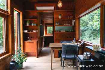 Binnenkijken. Rein en Lieselot installeren verborgen vakantiehuisje in Gentse bossen