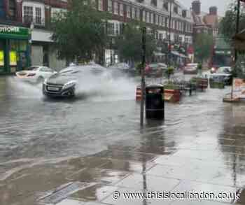 Heavy rain causes flooding across Barnet