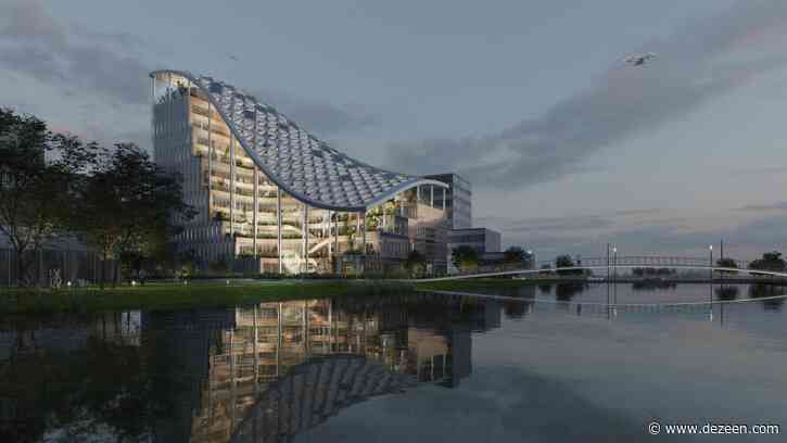 MVRDV unveils terraced LAD headquarters in Shanghai designed as "agricultural oasis"