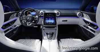 2022 Mercedes-AMG SL's interior has four seats and a hinged touchscreen     - Roadshow