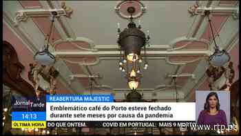 Majestic. Café emblemático do Porto volta a abrir portas 13 Julho 2021, 14:26 - RTP
