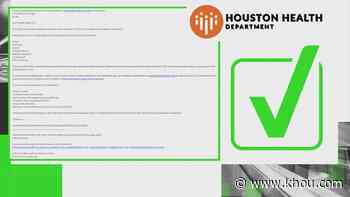 VERIFY: Yes, the Houston Health Department is sending emails requesting updated vaccination information - KHOU.com