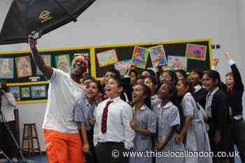 KSI visits Reddiford School in Pinner to talk with pupils