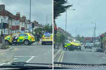 Medic injured as lorry and ambulance crash in Eltham