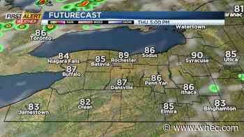First Alert Weather: A few more showers and a rumble of thunder Wednesday