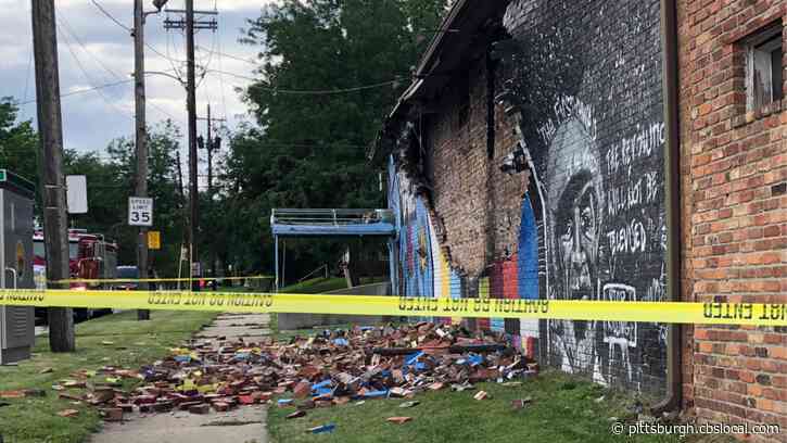 George Floyd Mural In Ohio Collapses After Lightning Strike