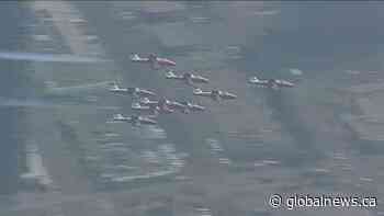 Canadian Forces Snowbirds take flight over Calgary